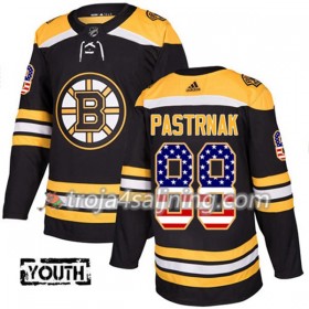 Boston Bruins tröja David Pastrnak 88 Adidas 2017-2018 Svart USA Flag Fashion Authentic - NHL Tröjor Barn